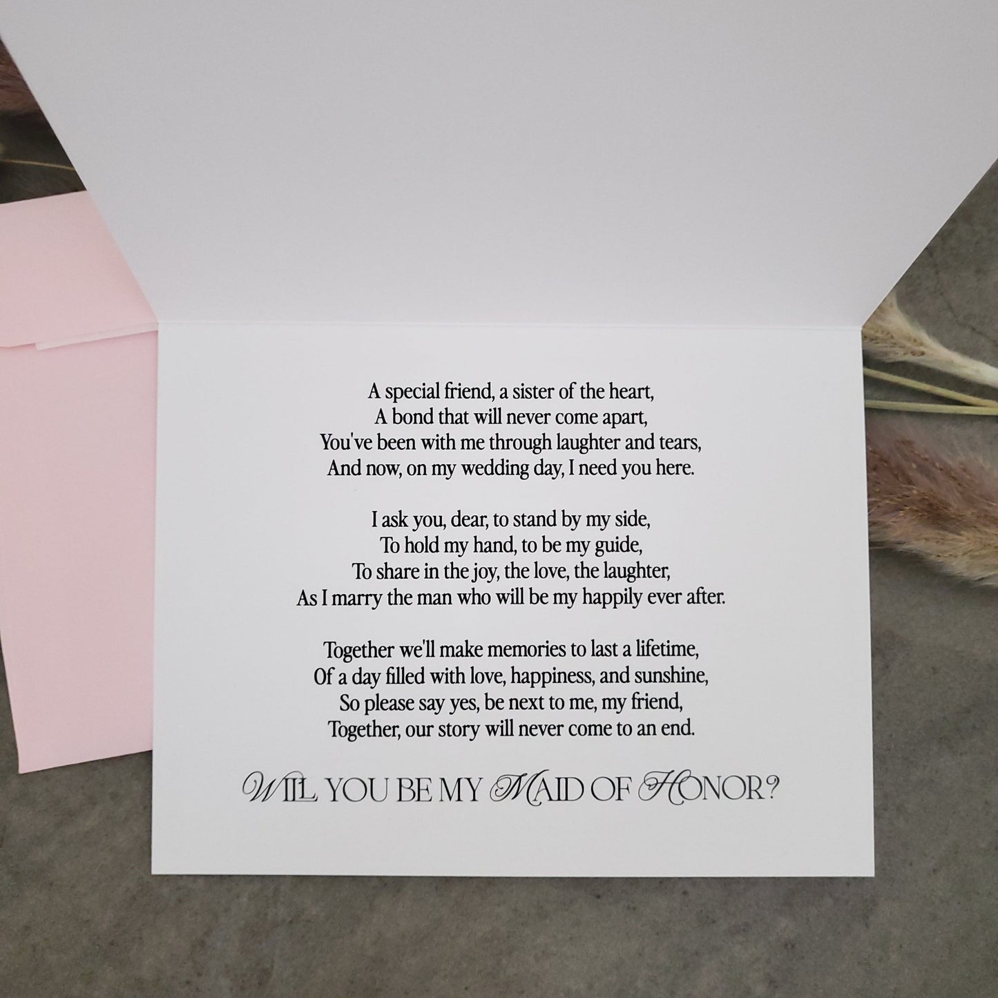 White and Gold Will you be my Bridesmaid Proposal Card - XOXOKristen