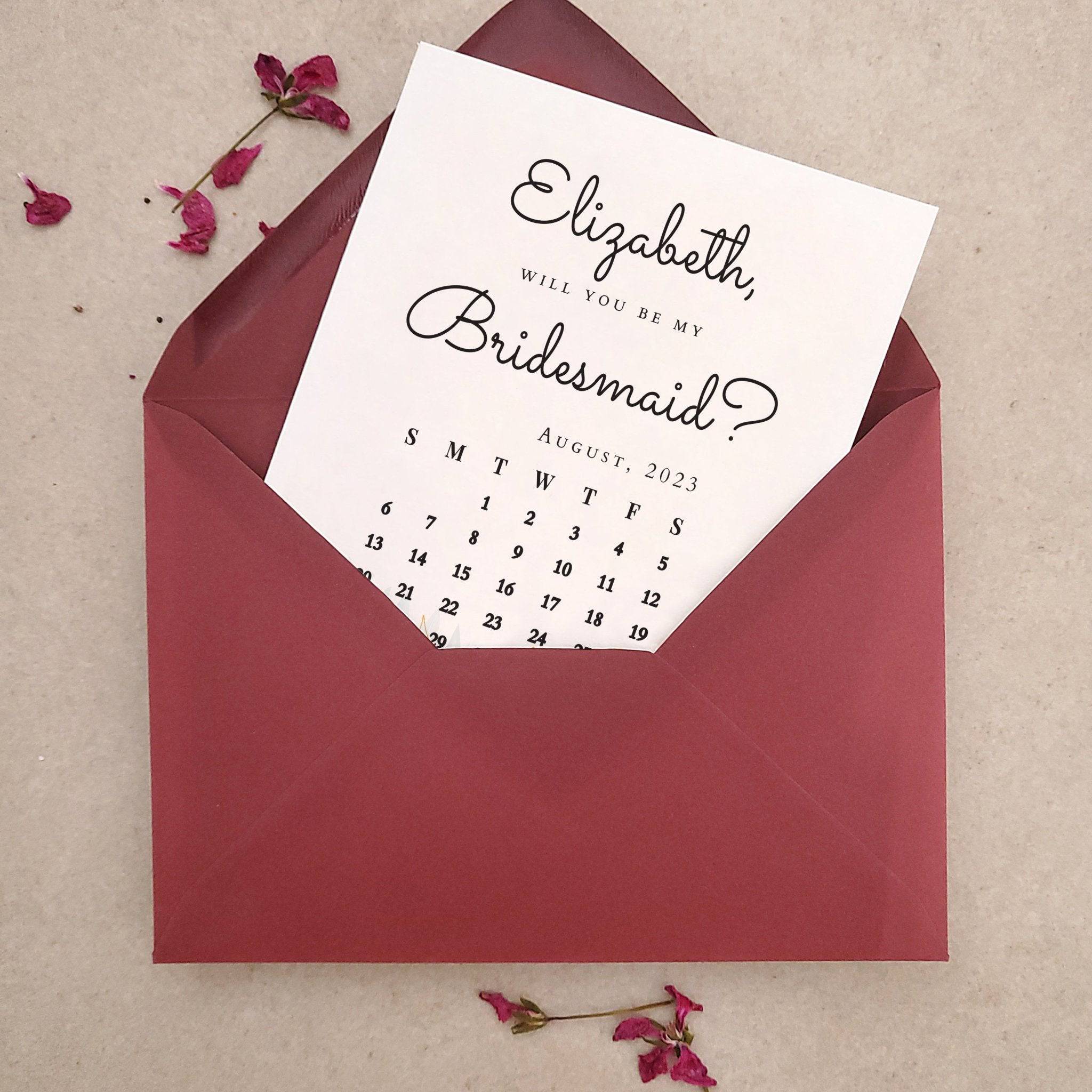 Will You Be My Bridesmaid Personalized Gift Box Card - XOXOKristen