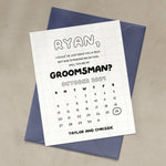 Will You Be My Groomsman Calendar Card - XOXOKristen