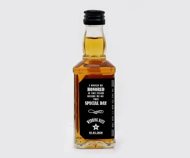 Will you be my Groomsman Custom Whiskey Label - XOXOKristen