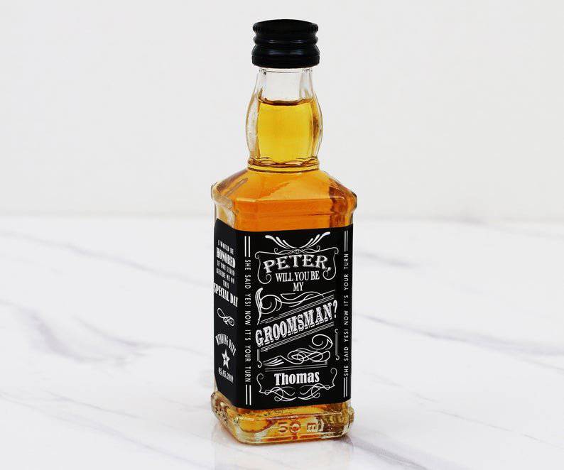 Will you be my Groomsman Custom Whiskey Label - XOXOKristen