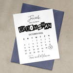 Will you be my Groomsman Proposal Calendar Card - XOXOKristen