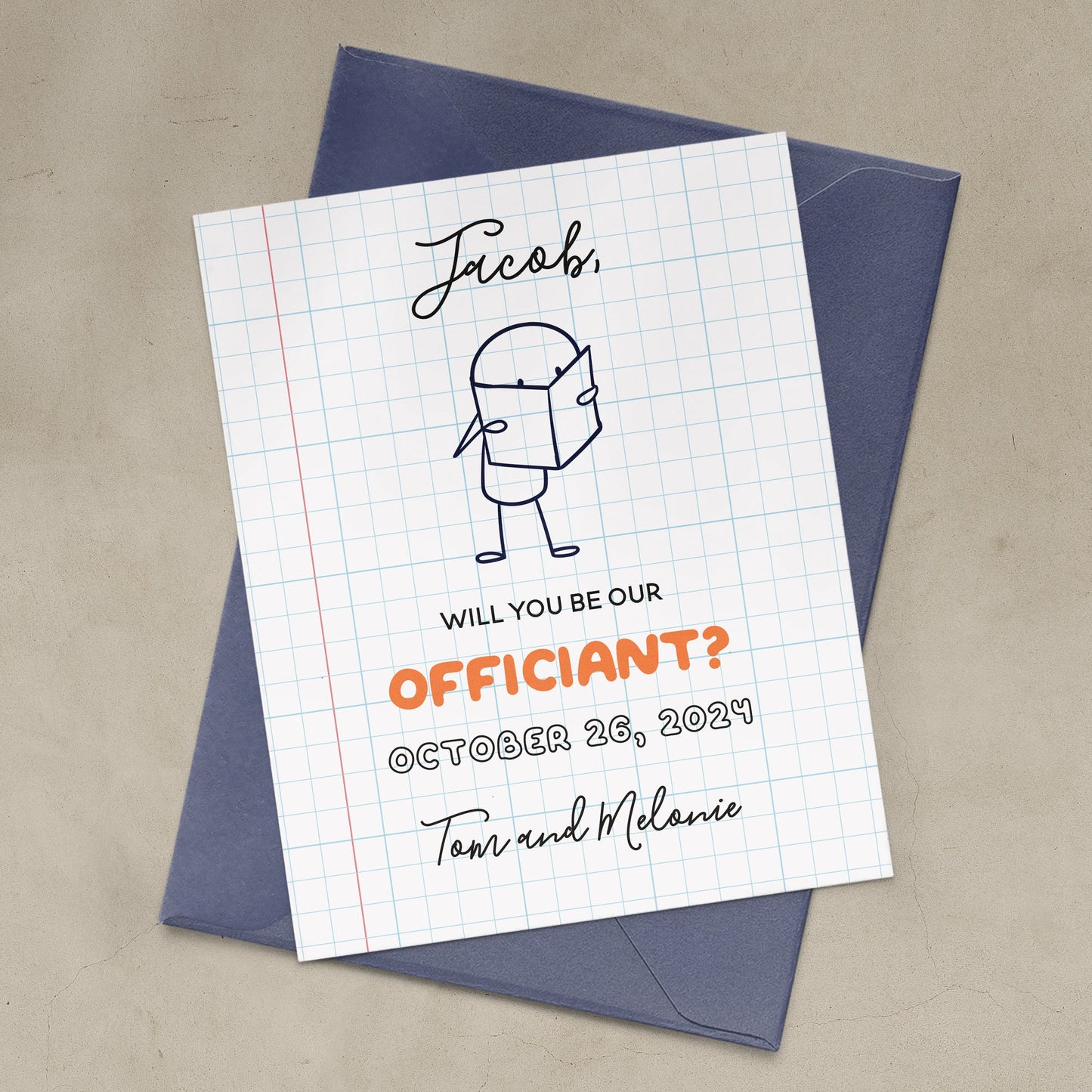 Will you be our Officiant Proposal Card - XOXOKristen