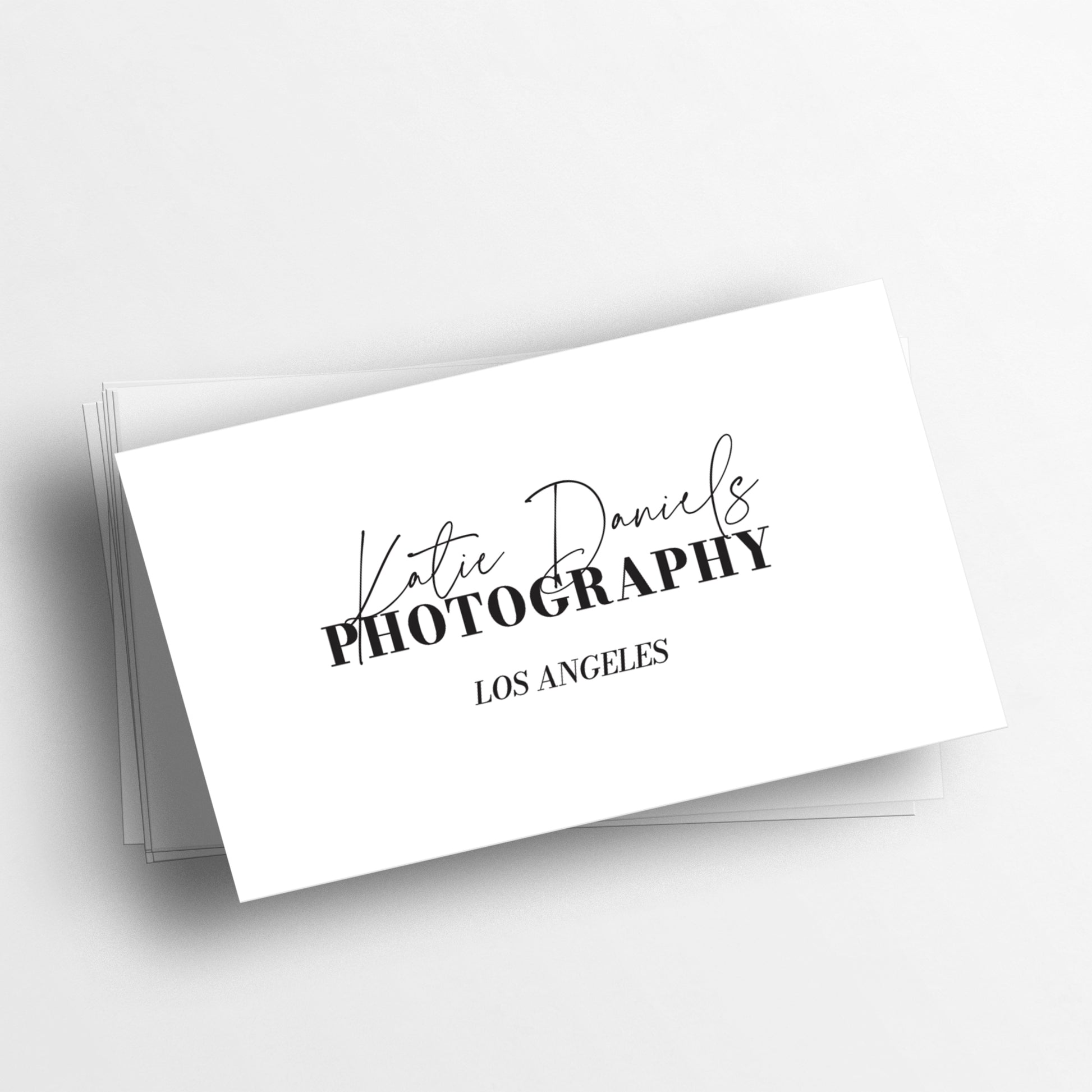 Personalized Business Cards - Sleek Black and White Design with Unique Fonts - XOXOKristen