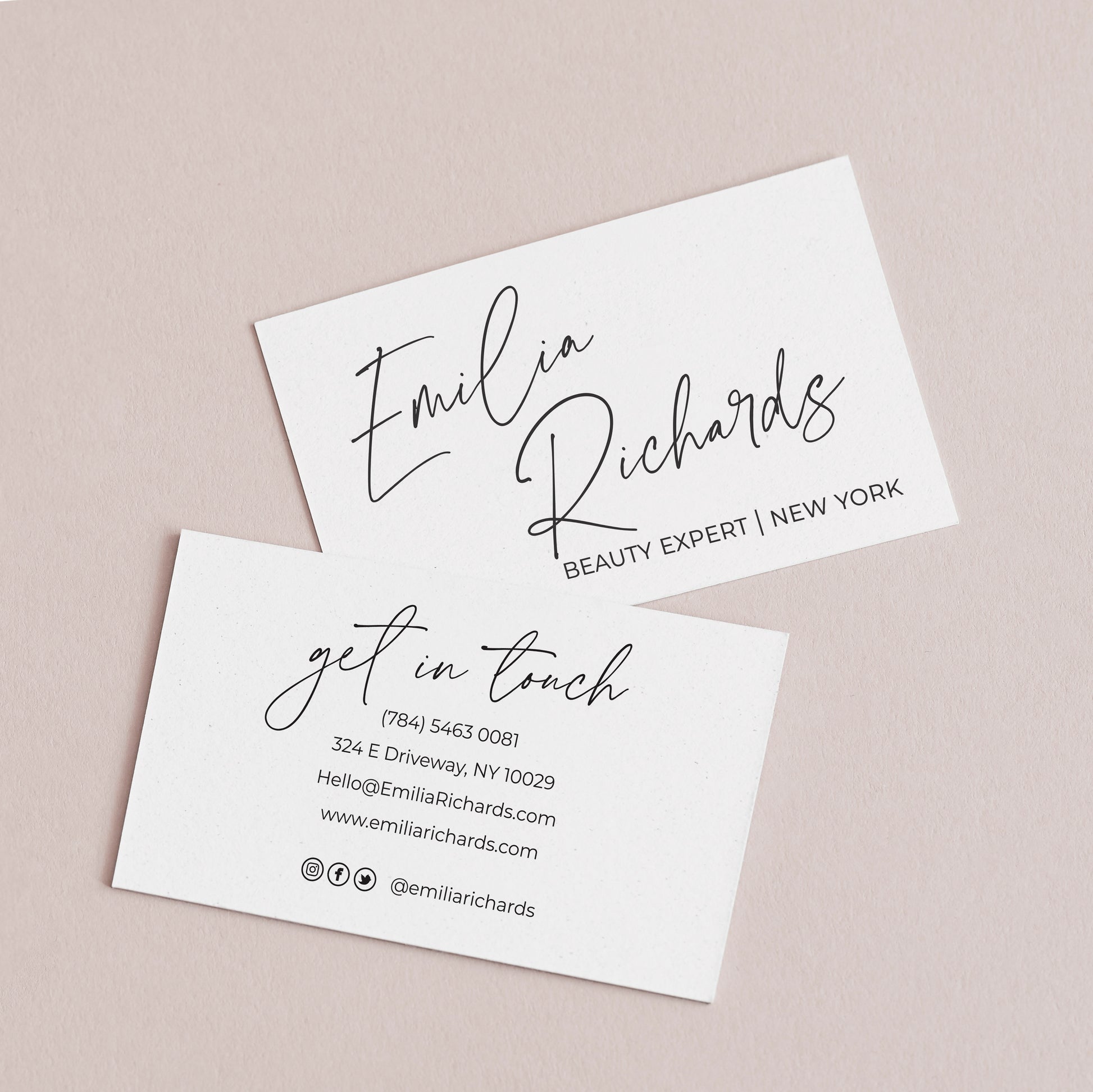 Personalized Business Cards - Modern Sophistication with Captivating Black and White Design - XOXOKristen