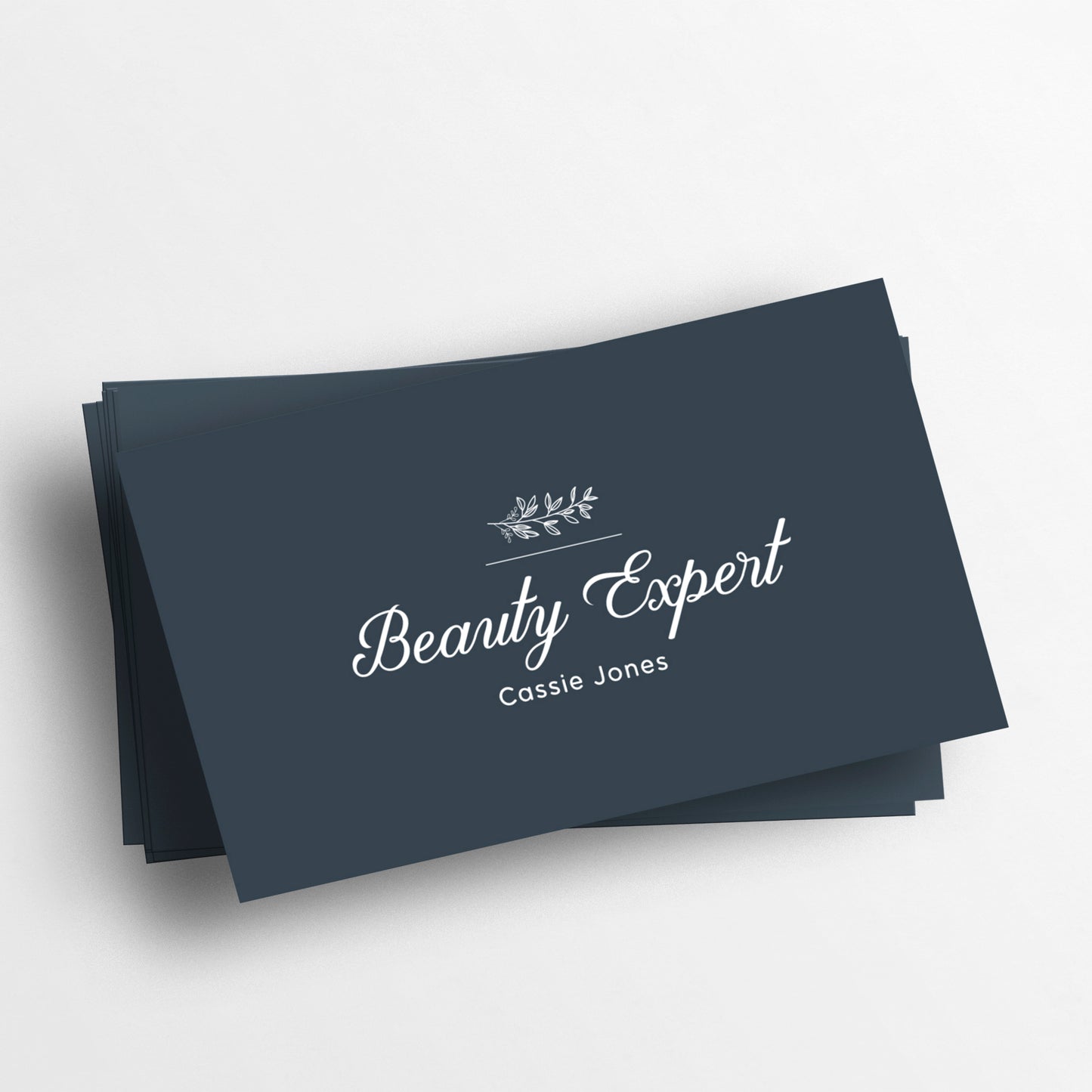 Elegant business cards for small businesses with flower branch and calligraphy font - XOXOKristen