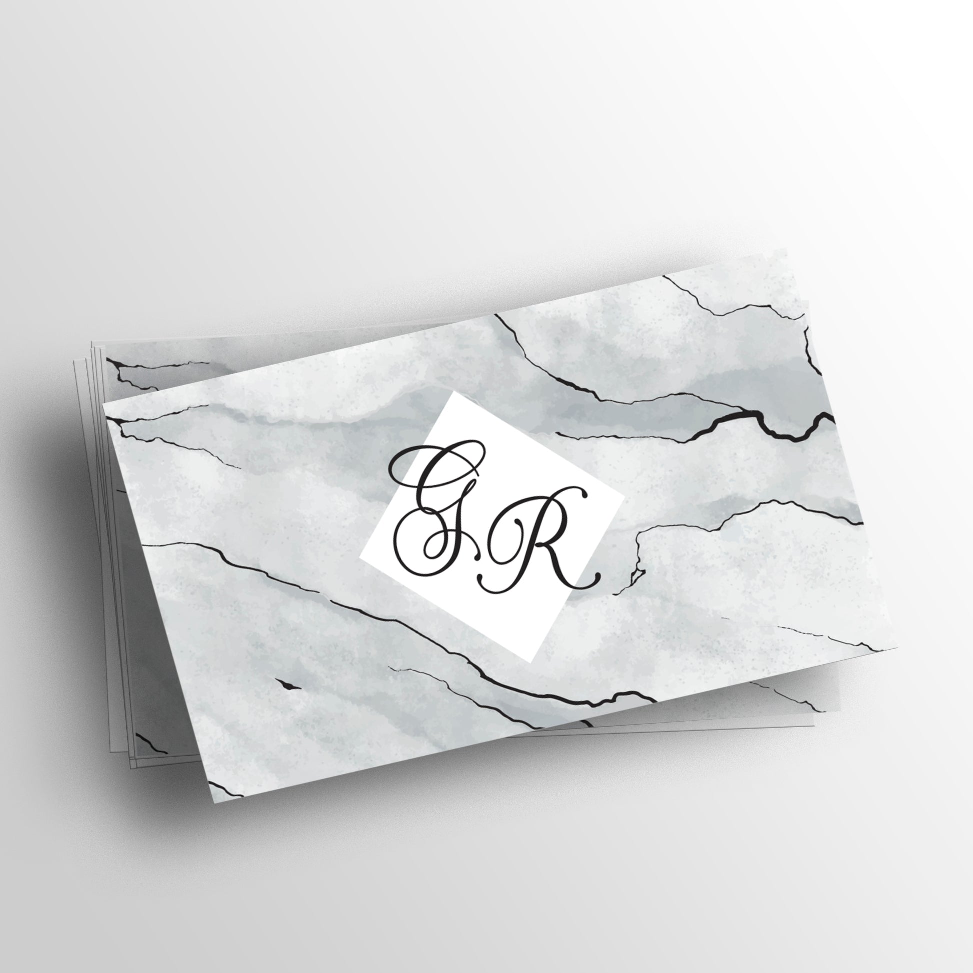 Stylish personalized wedding website cards from XOXOKristen, featuring a modern marble design, elegant calligraphy, and a QR code for easy access to wedding details.