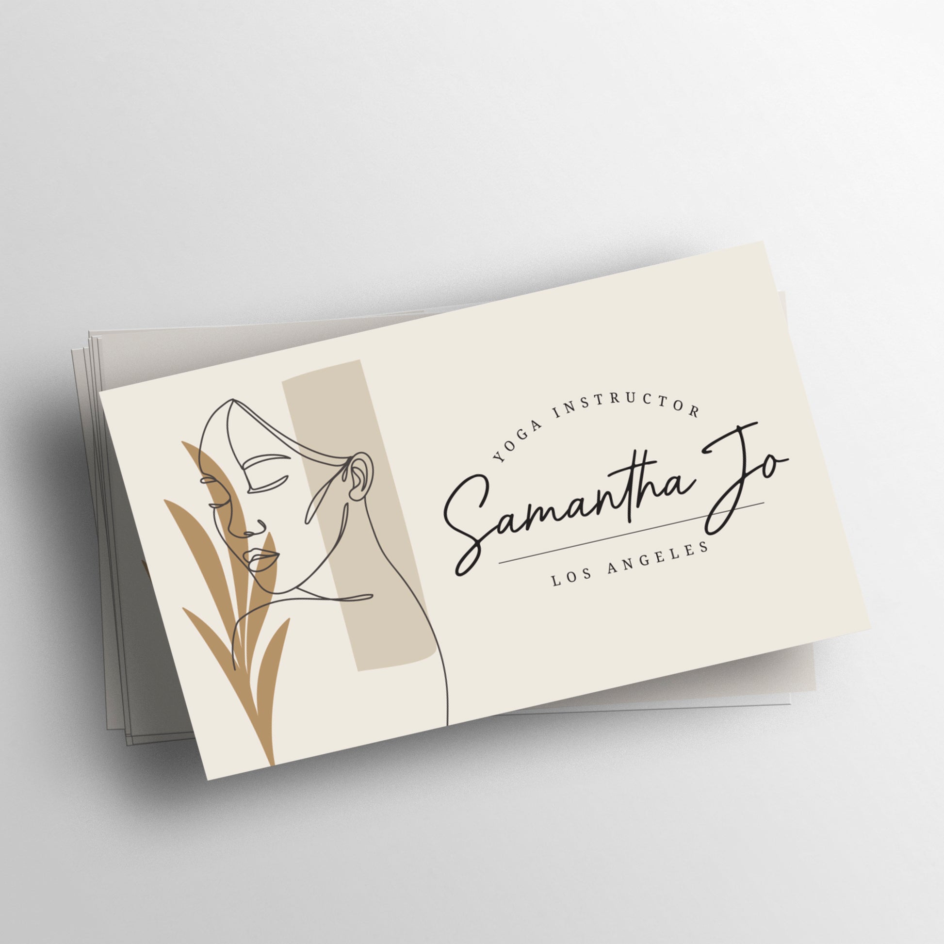 Personalized Business Cards - Modern Nude Design with Stylish Calligraphy - Make a Lasting Impression - XOXOKristen