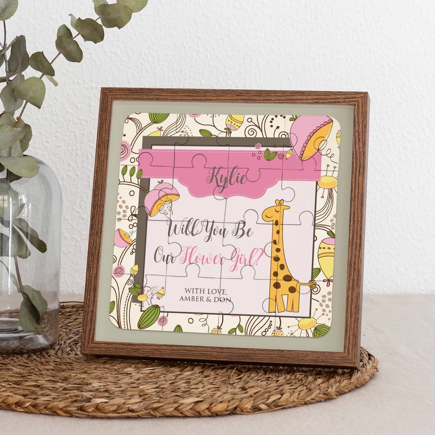 Giraffe Flower Girl Puzzle - XOXOKristen