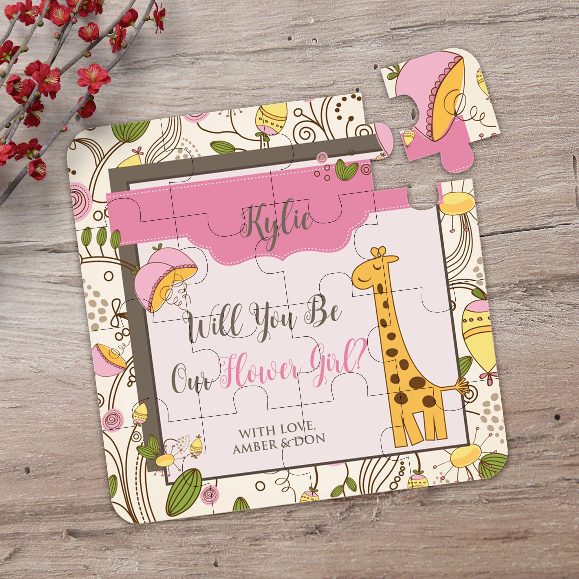 Giraffe Flower Girl Puzzle - XOXOKristen