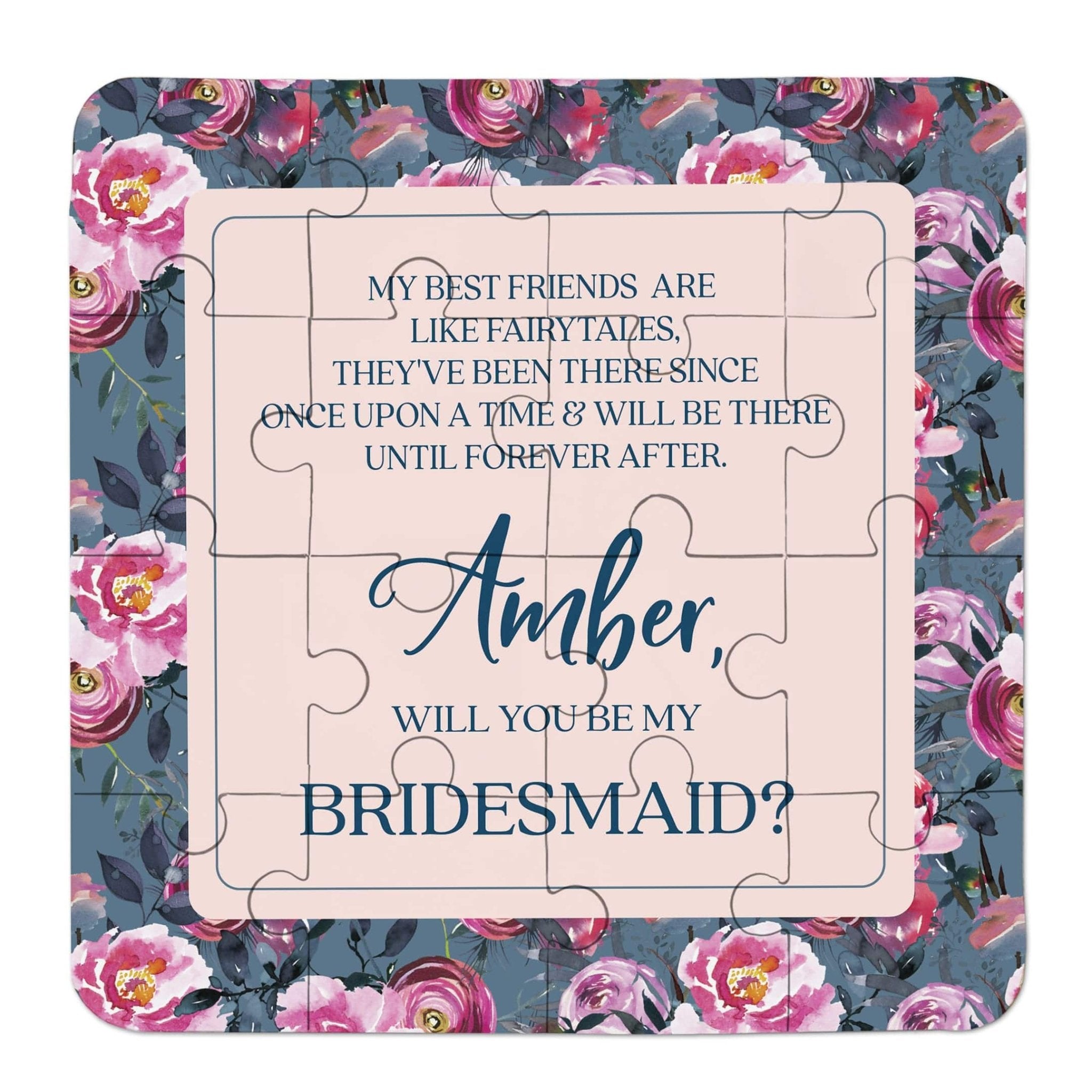 Blush & Blue Best Friends Bridesmaid Puzzle - XOXOKristen