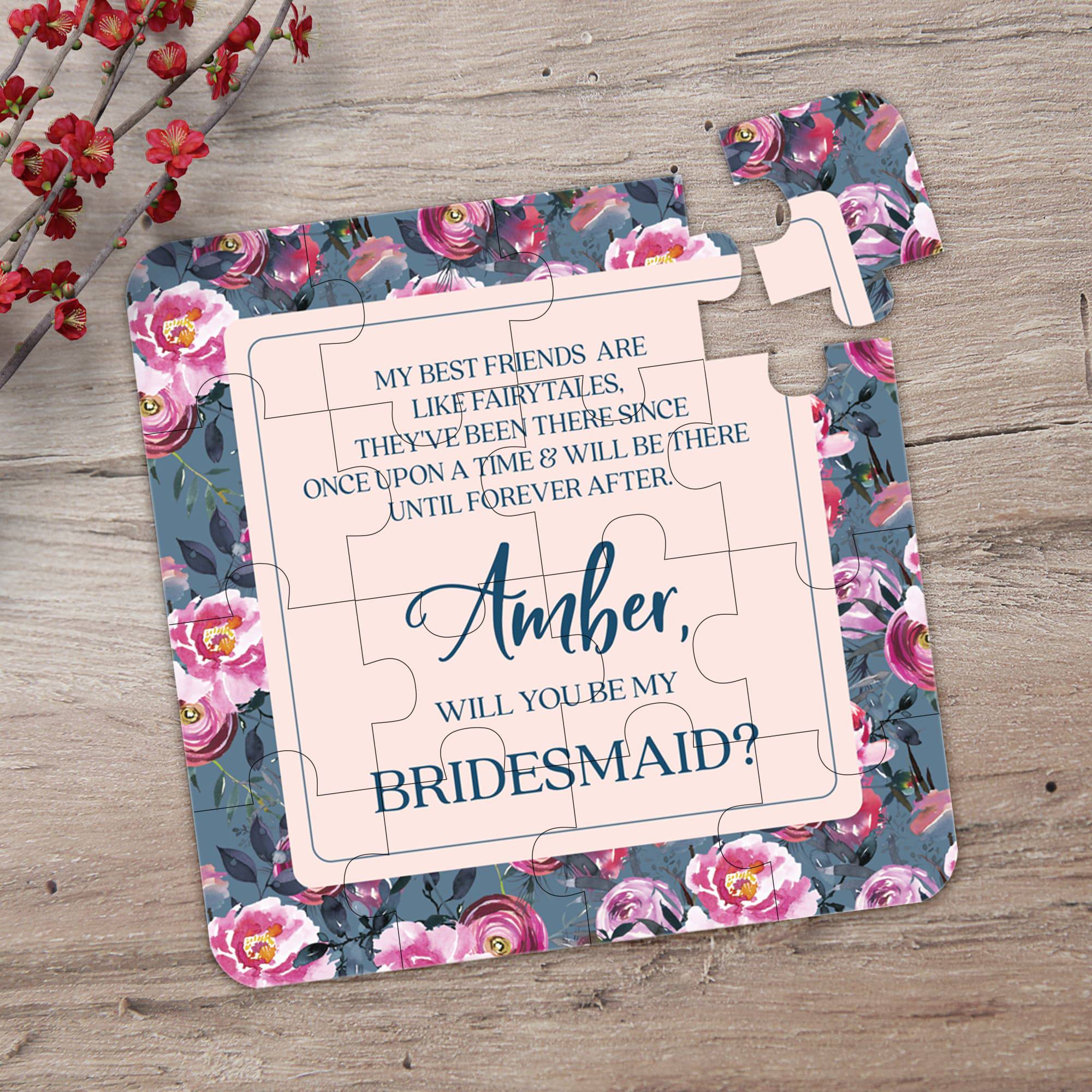 Blush & Blue Best Friends Bridesmaid Puzzle - XOXOKristen