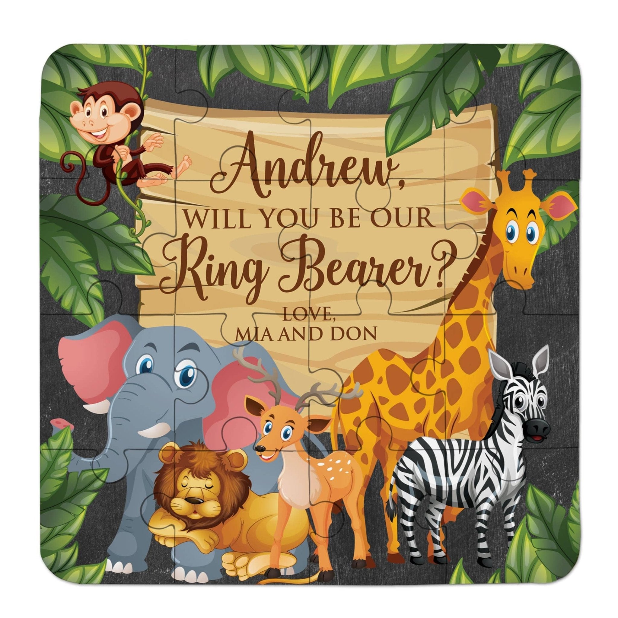 Jungle Safari Ring Bearer Puzzle - XOXOKristen