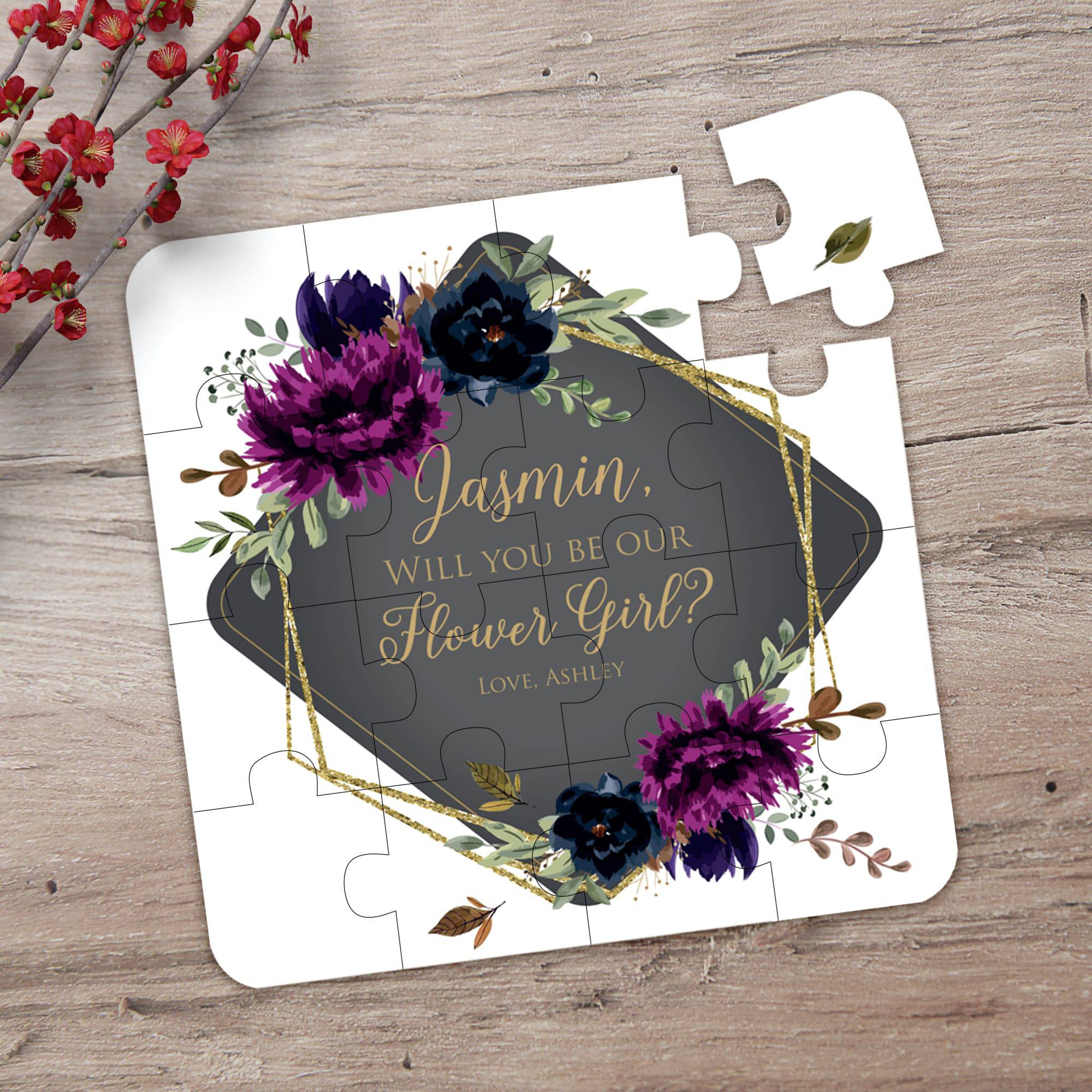 Purple Boho Bridesmaid Puzzle - XOXOKristen