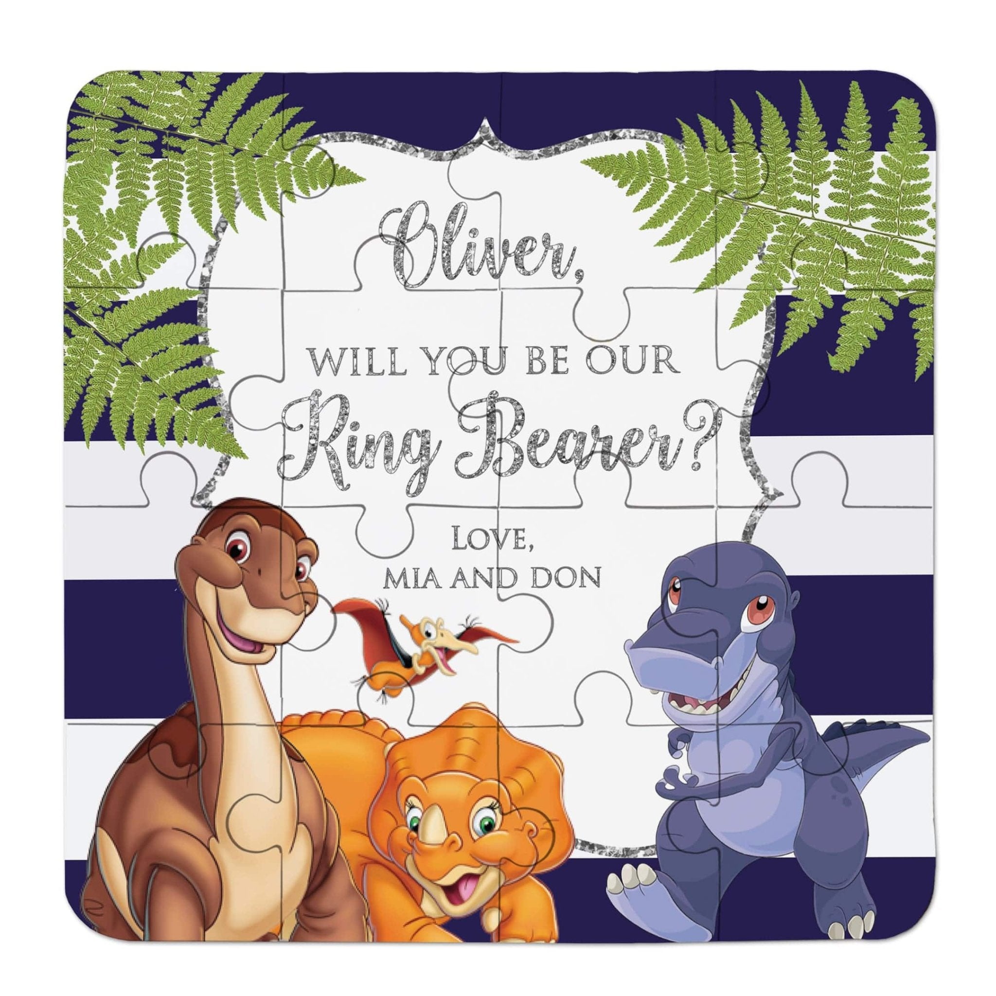 Dinosaurs Ring Bearer Puzzle - XOXOKristen