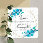 Blue Flowers Bridesmaid Puzzle - XOXOKristen