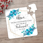 Blue Flowers Bridesmaid Puzzle - XOXOKristen