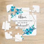 Blue Flowers Bridesmaid Puzzle - XOXOKristen