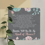 Chalkboard effect Maid of Honor Puzzle - XOXOKristen