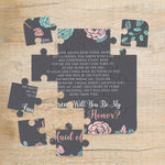 Chalkboard effect Maid of Honor Puzzle - XOXOKristen