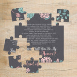 Chalkboard effect Maid of Honor Puzzle - XOXOKristen