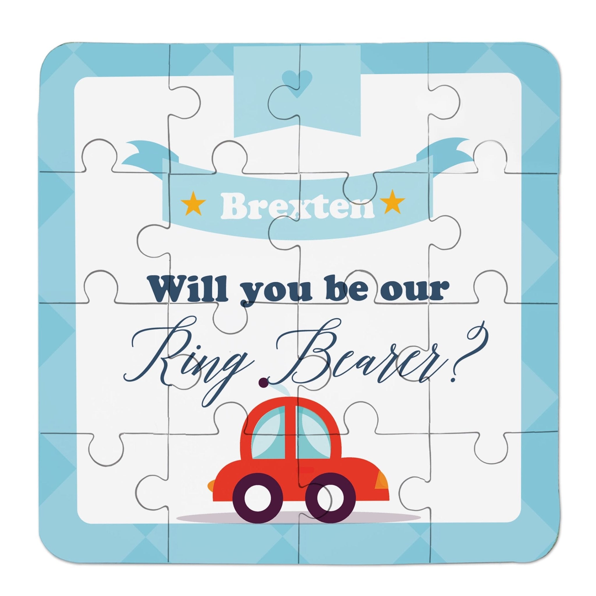 Red Car Ring Bearer Puzzle - XOXOKristen