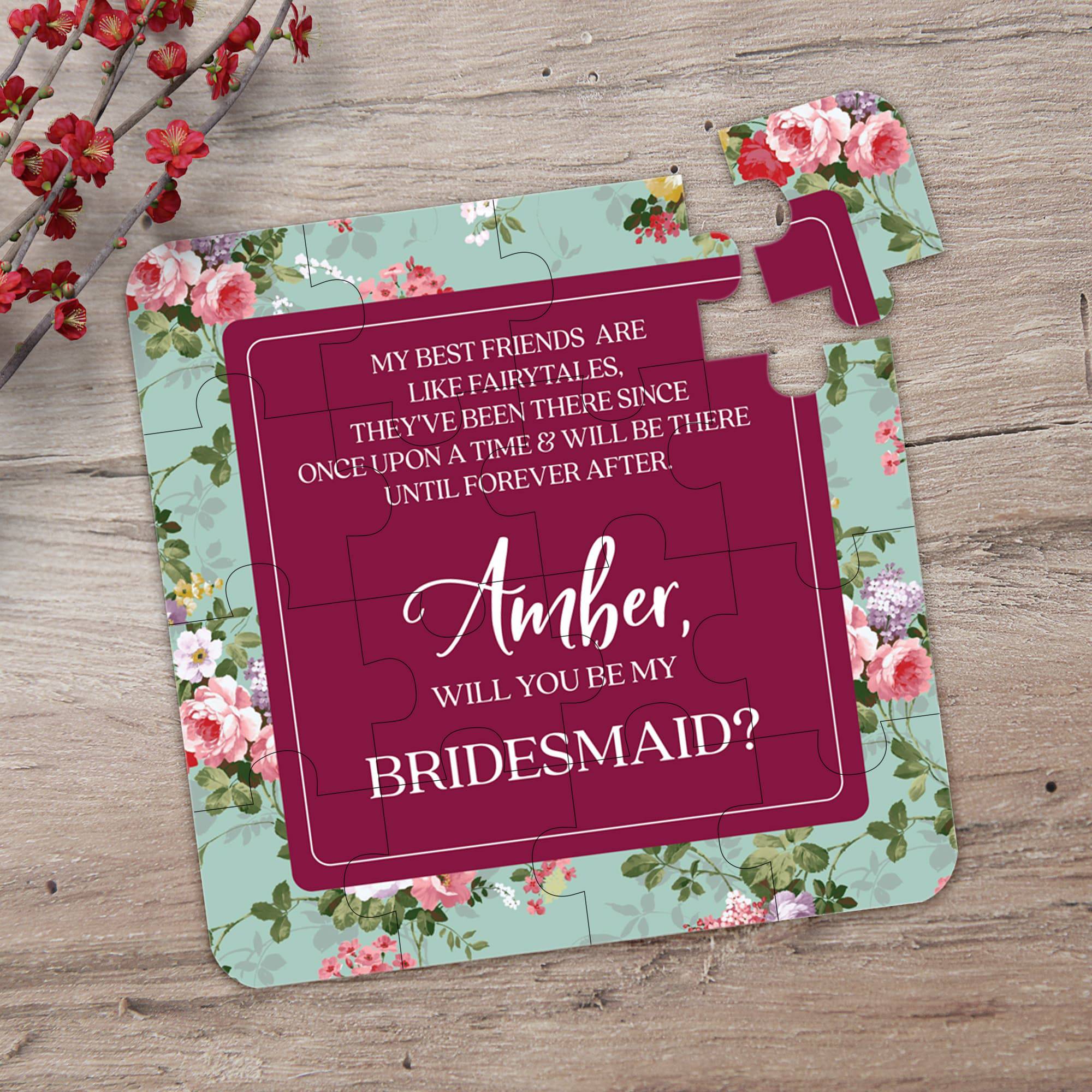Burgundy Best Friend Bridesmaid Proposal - XOXOKristen