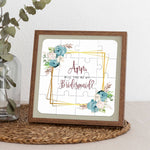 Dusty Blue Flowers Bridesmaid Puzzle - XOXOKristen