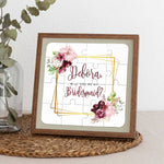Burgundy Floral Bridesmaid Proposal Puzzle - XOXOKristen