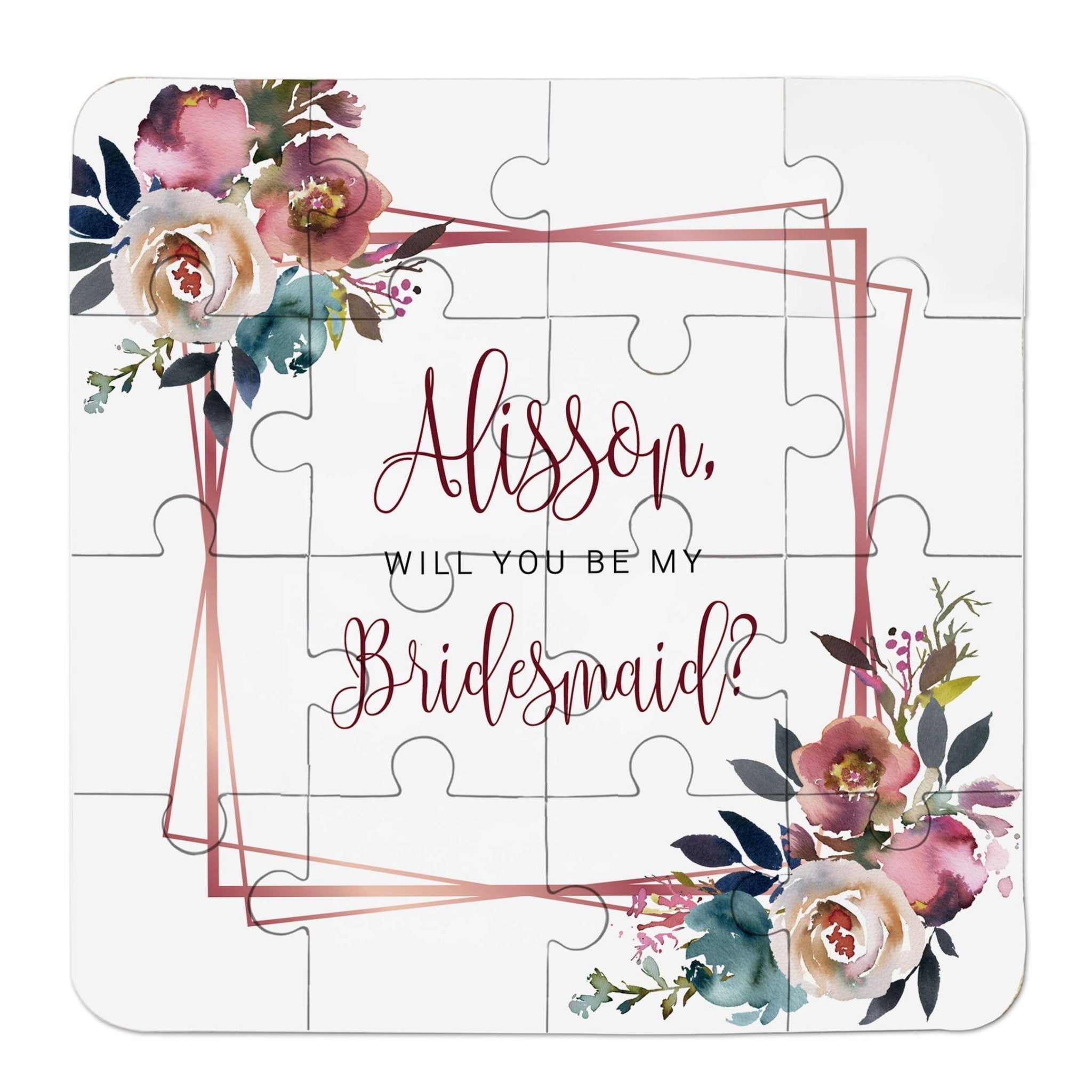 Dusty Pink Bridesmaid Puzzle - XOXOKristen