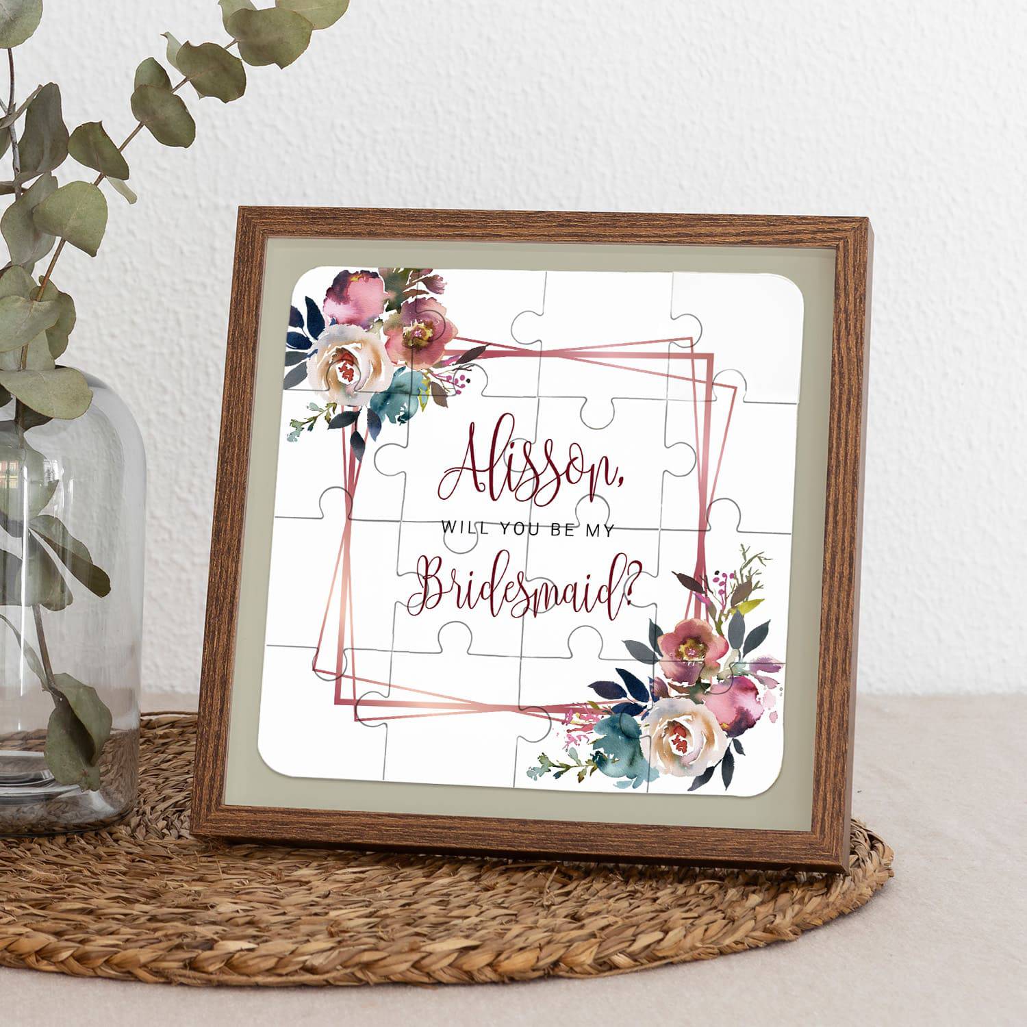Dusty Pink Bridesmaid Puzzle - XOXOKristen