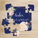 Navy & Blush Bridesmaid Puzzle - XOXOKristen