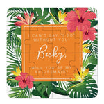 Tropical Bridesmaid Puzzle in Orange - XOXOKristen