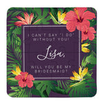 Tropical Bridesmaid Puzzle with Hibiskus - XOXOKristen