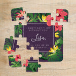 Tropical Bridesmaid Puzzle with Hibiskus - XOXOKristen