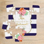Navy and Gold Bridesmaid Puzzle - XOXOKristen