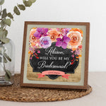 Autumn Flowers Watercolor Bridesmaid Puzzle - XOXOKristen