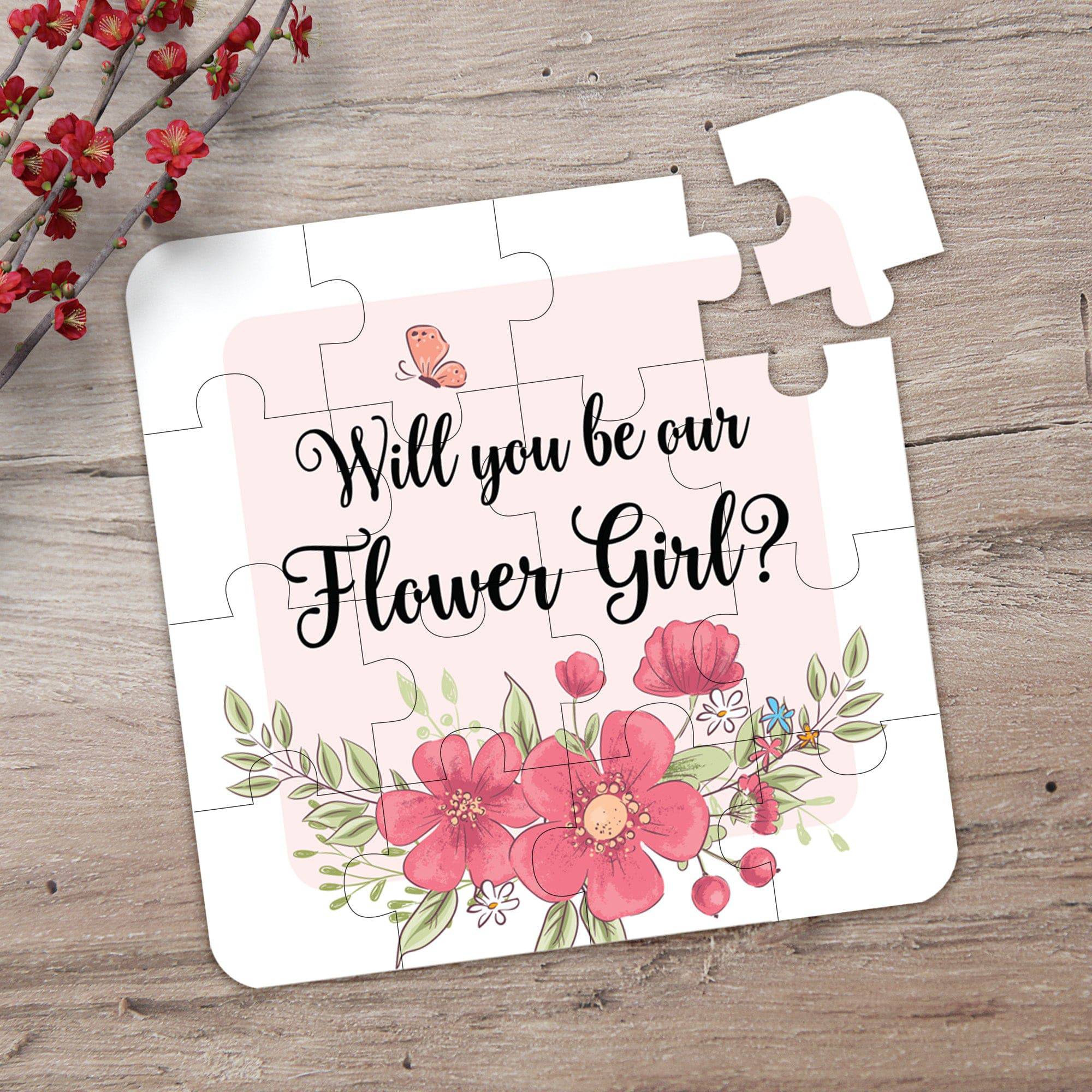 Pink Flowers Flower Girl Puzzle - XOXOKristen