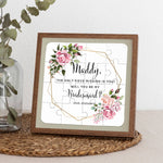 Dusty Pink Geometric Frame Personalized Bridesmaid Puzzle Proposal - XOXOKristen