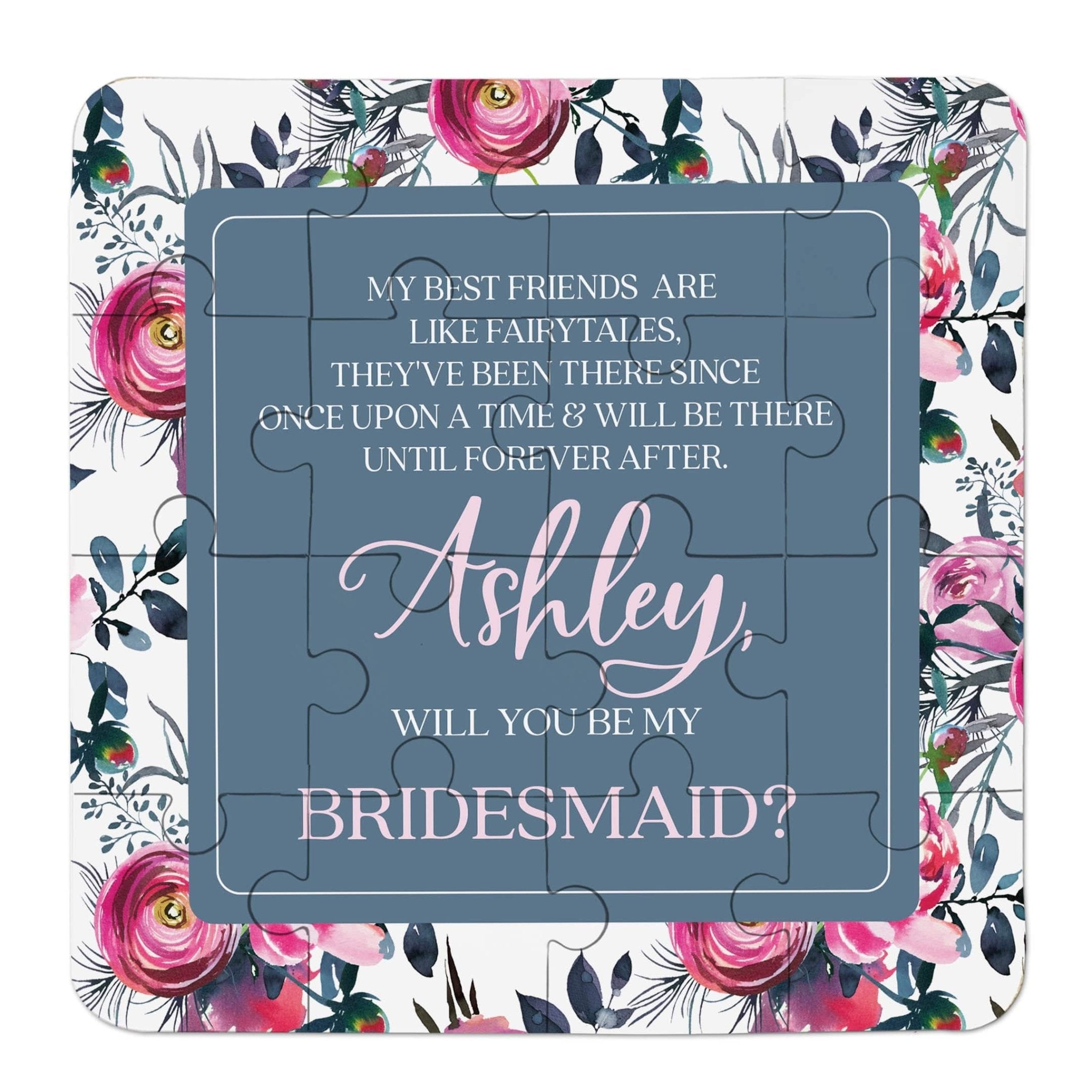 Dusty Blue Best Friends Bridesmaid Puzzle - XOXOKristen
