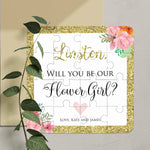Gold Glitter Flower Girl Puzzle - XOXOKristen