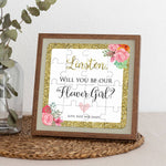 Gold Glitter Flower Girl Puzzle - XOXOKristen
