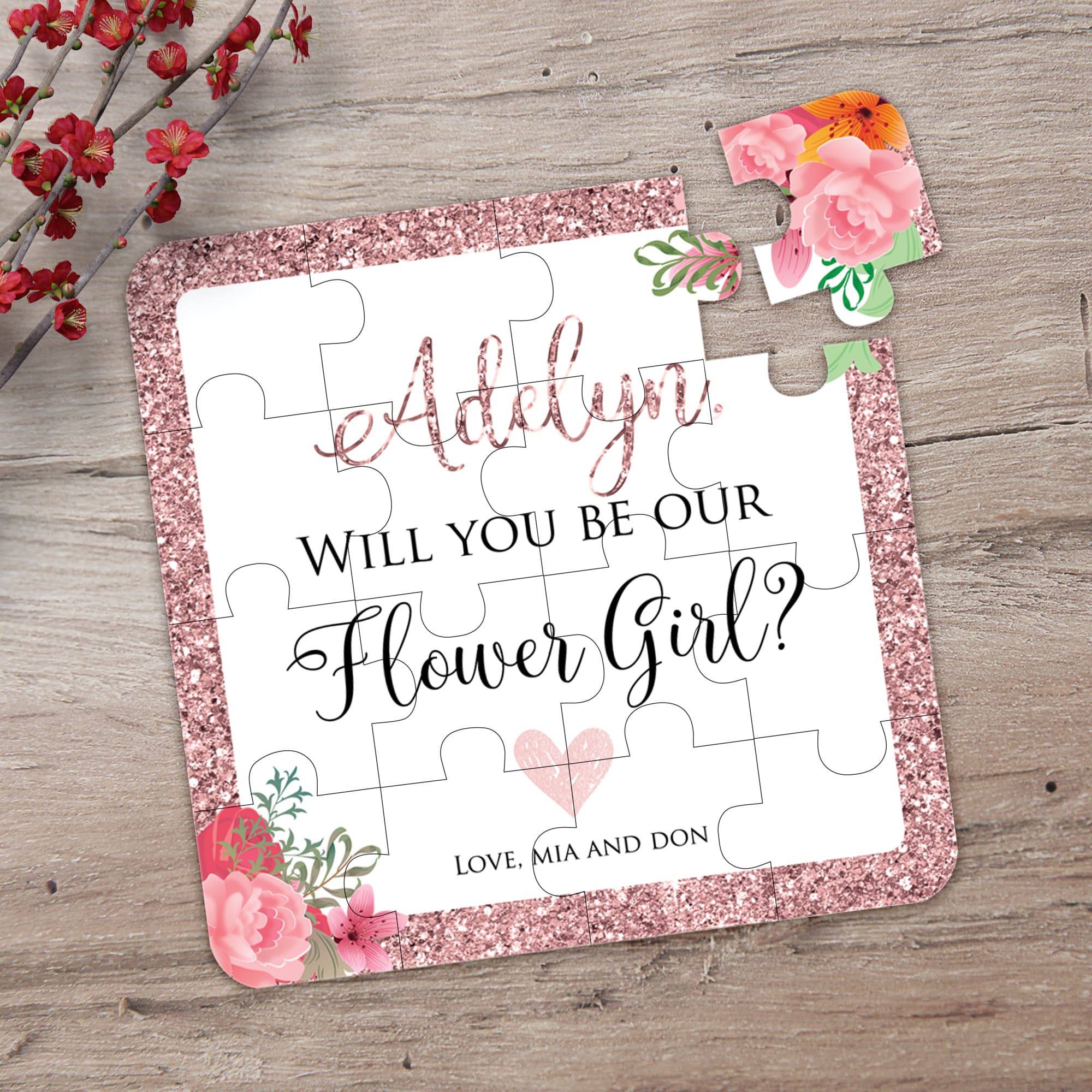 Rose Gold Flower Girl Proposal - XOXOKristen