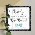 Black Glitter Ring Bearer Puzzle - XOXOKristen