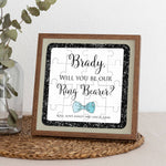 Black Glitter Ring Bearer Puzzle - XOXOKristen