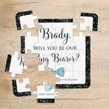 Black Glitter Ring Bearer Puzzle - XOXOKristen