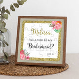 Gold Glitter Bridesmaid Puzzle - XOXOKristen