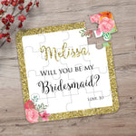 Gold Glitter Bridesmaid Puzzle - XOXOKristen