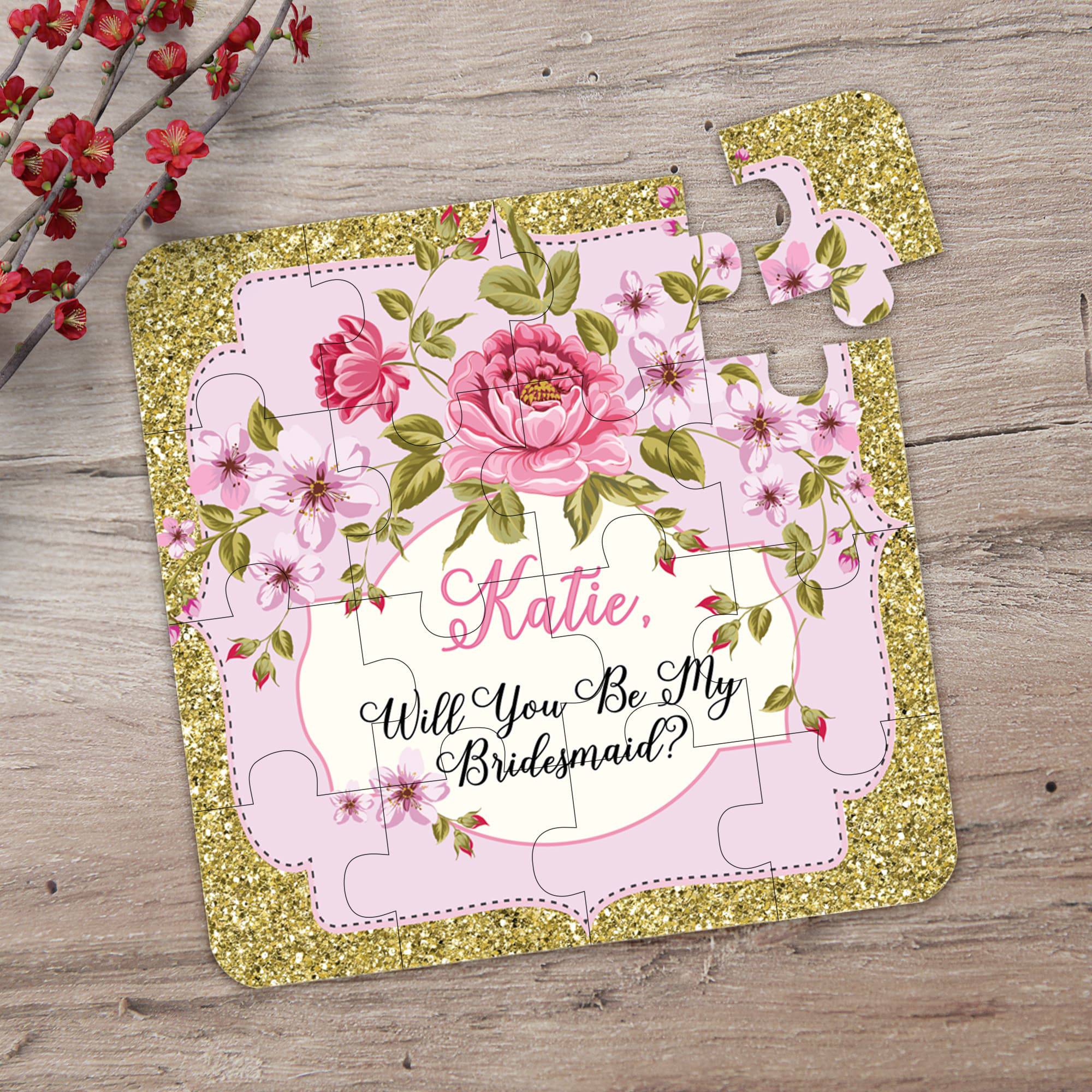 Vintage Frame Bridesmaid Puzzle - XOXOKristen