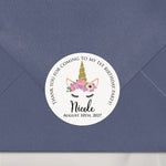 Unicorn Birthday Party Stickers - XOXOKristen